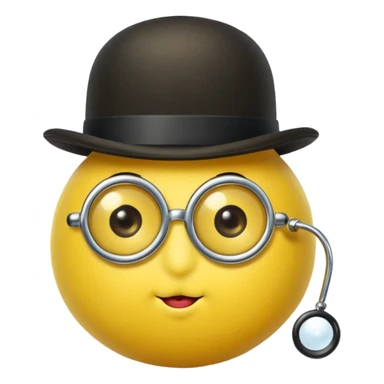 A lemon sporting a mini bowler hat and monocle.
































 sticker