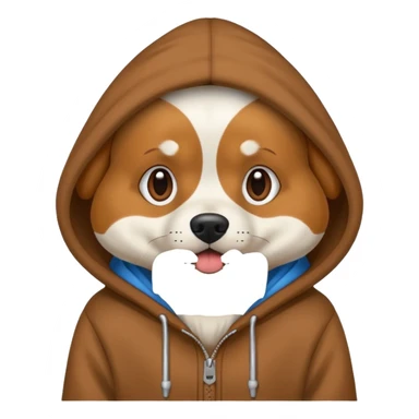 dog wearing hoodie  sticker