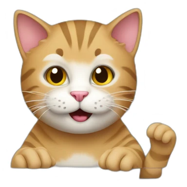 cat-tapping-the-keyboard-behind-a-laptop sticker