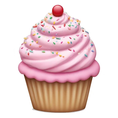 cupcake with pastel pink icing and sprinkles  sticker