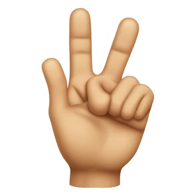 P letter hand sign sticker