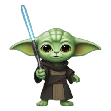 Grogu as a Sith sticker