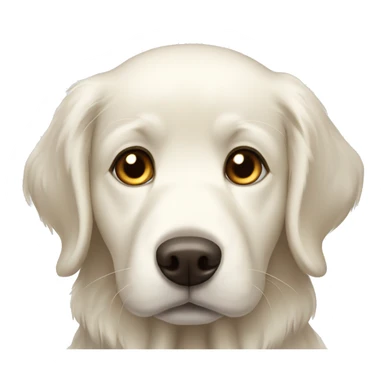 White golden retriever with dark brown eyes sticker