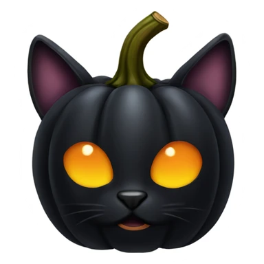 black cat pumpkin  sticker