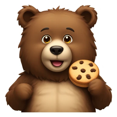 Bear with cookie sticker