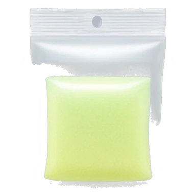 White Salt filling half of a small clear FLUORESCENT baggie NO FACES  sticker