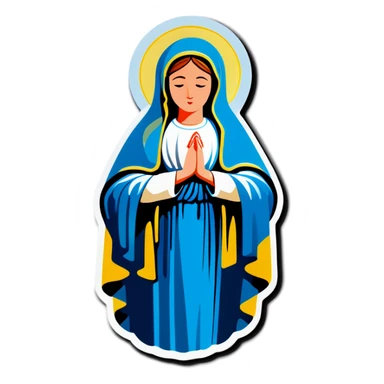Virgin Mary, prayercandle  sticker