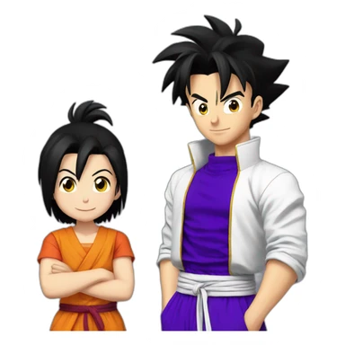 gohan with videl sticker
