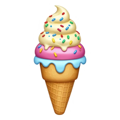 ice cream with sprinkles sticker