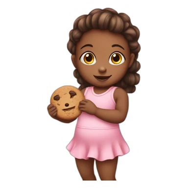 baby girl with cookie sticker