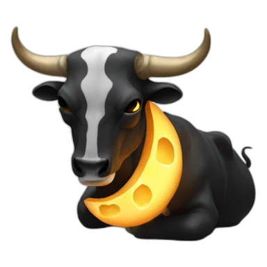 Black sweat whith bull skeleton with glowing sticker