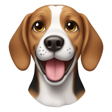 Happy brown beagle  sticker