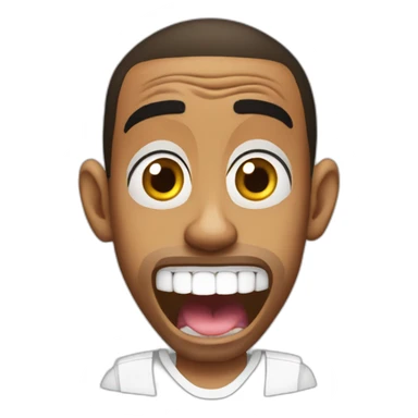 Lewis hamilton scared to death with wide opened mouth big eyes sticker