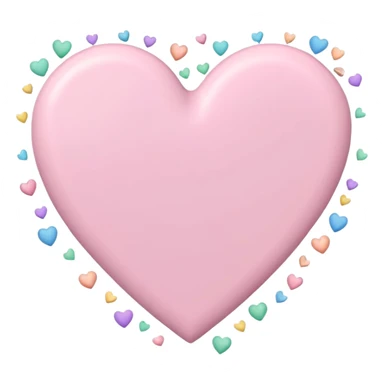 pastel heart with a pastel confetti pattern sticker