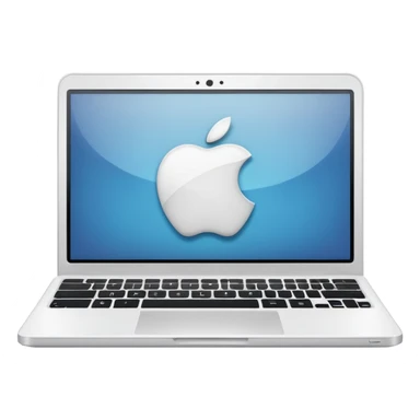 
a white laptop on a black background sticker