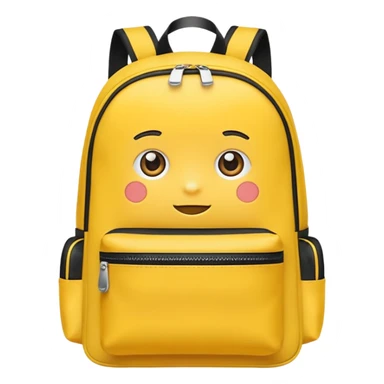 a yellow kid Backpack with zip sticker