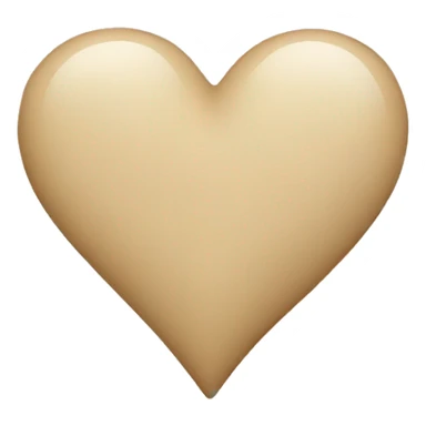 beige heart sticker