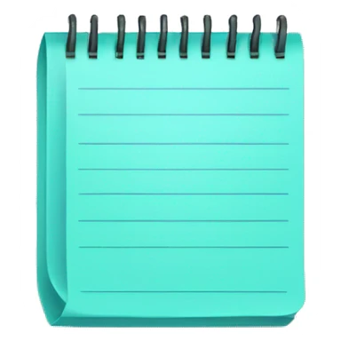 closed cyan notepad sticker