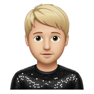 Kian Egan from Westlife with black sequin outfit sticker