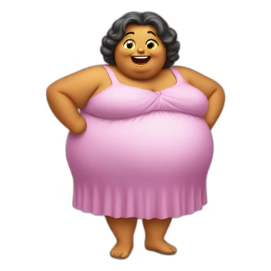 Fat lady with humor sticker