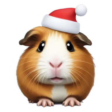 Guinea pig with Christmas hat  sticker