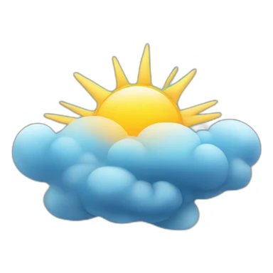 Sol y nube sticker