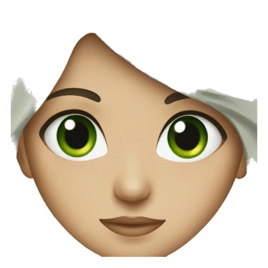 green eyed brunette sticker