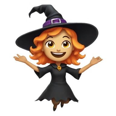 happy witch sticker