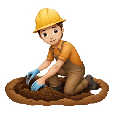 Digging in tan wet whole  sticker