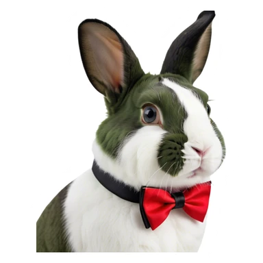 A black and white Dutch rabbit  sticker