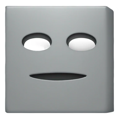 grey box like this ⬜ not 3D just like what i said sticker