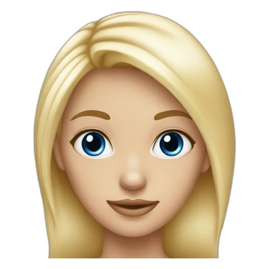 Fille blonde yeux bleus peau blanche sticker