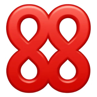 bold red number 5000 with double underlines and motion accents, mimicking iconic 100 emoji style sticker