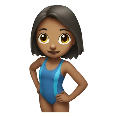 Girl on a swimming block  sticker