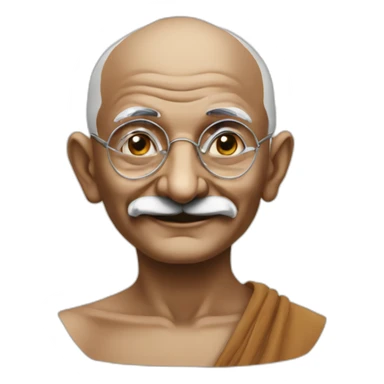 mahatma gandhi face sticker