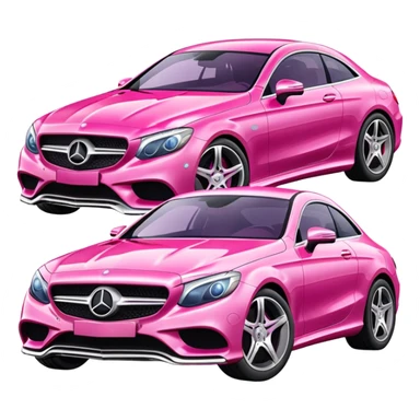 Pink Mercedes  sticker