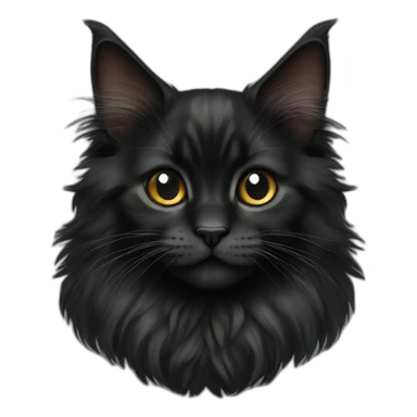 black maine coon kitten sticker