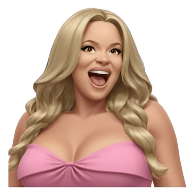 blonde girl smiling in dress sticker