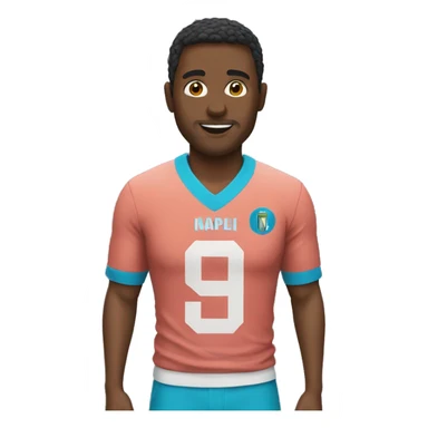 Man with naples shirt football sticker