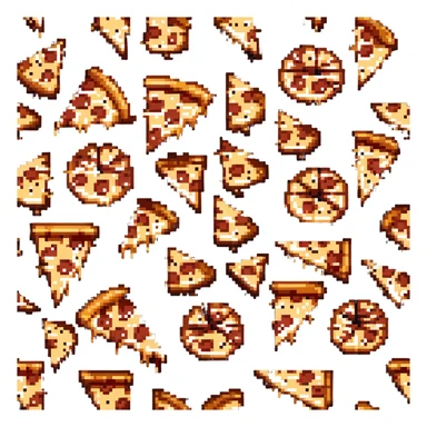 pepperoni pizza with gooey melted cheese stretching sticker