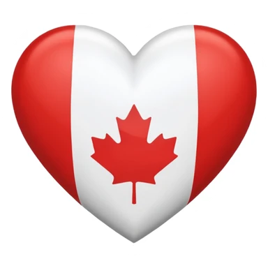 Corazon con banderas de Canadá  sticker