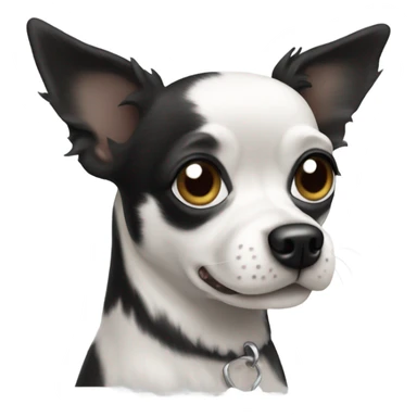 Black and white Chihuahuah poodle mix  sticker