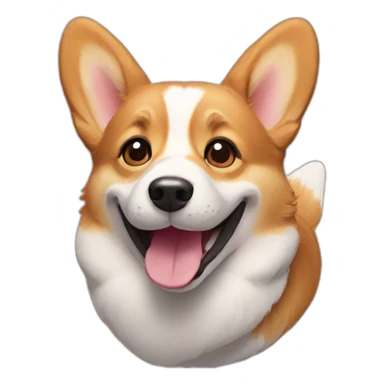corgi smiling sticker