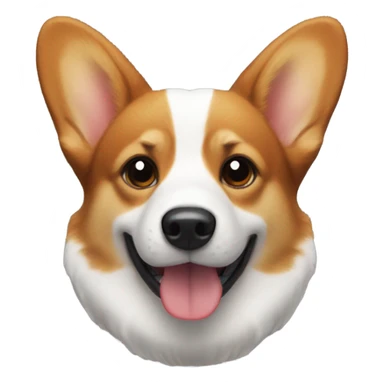 Black and red corgi sticker