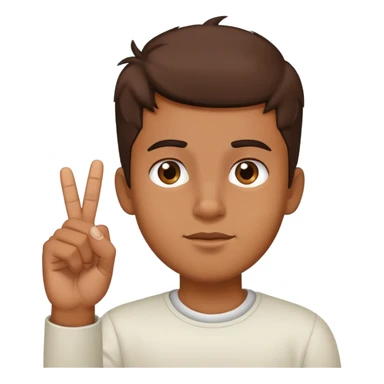 Brown boy sticking up middle finger sticker