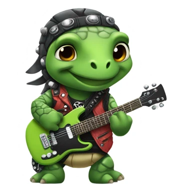 Cute punk rock turtle  sticker