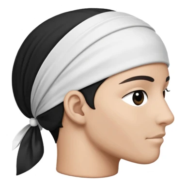 The Corsica flag : represents the left profile of a black head called a Moor's head , wearing a white headband. This emblem is black on a white background. On the first Corsican flags, the representation of the head was slightly different sticker