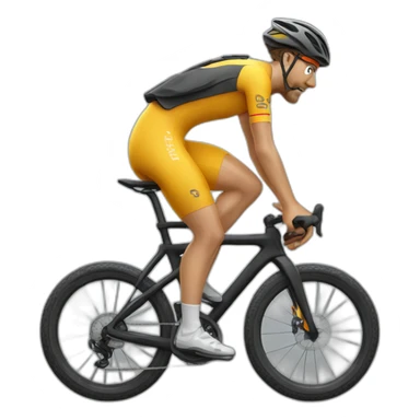 Tired MTB cyclist sticker
