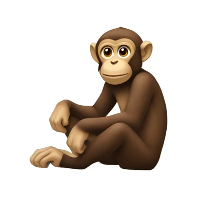 Monkey on a mountain  sticker
