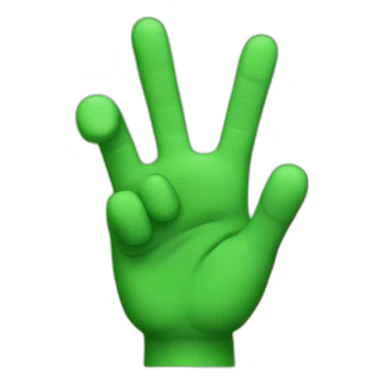green alias with 3 fingers sticker
